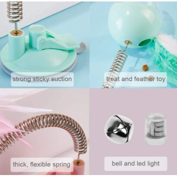 Dispensing Puzzle Cat Toy with Feather
